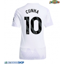 Maglie da calcio Manchester United Matheus Cunha #10 Seconda Maglia Femminile 2025-26 Manica Corta